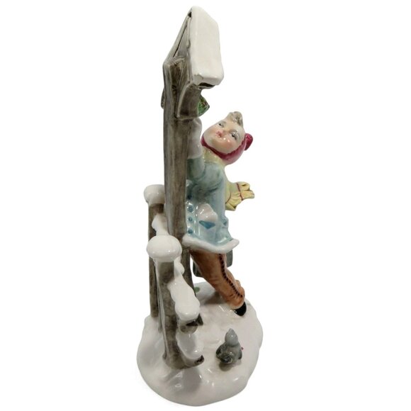 FONTANINI Child and Bird Country Farm Scene #541 Italy Vintage 9" Tall Figurine - Picture 4 of 11